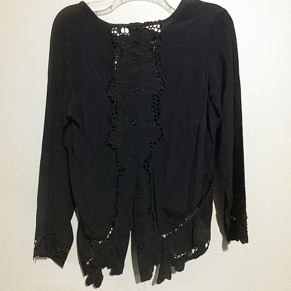 Black boho shirt - Picture 3 of 3